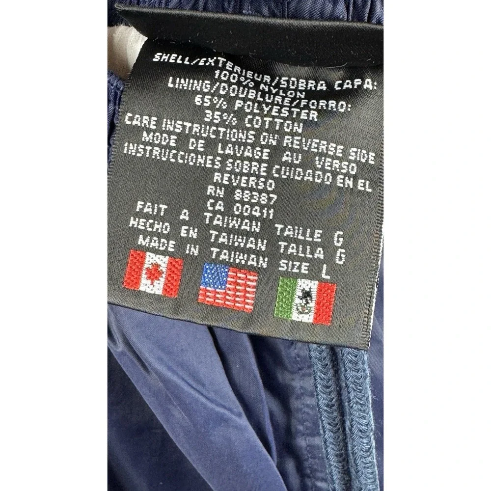 Adidas‎ Windbreaker Pants Navy Zip Ankle Lined Track Jogger Mens L